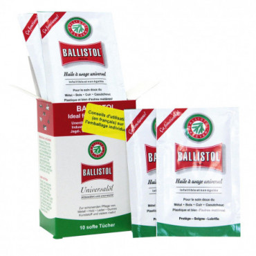 Boîte de 10 lingettes huile...