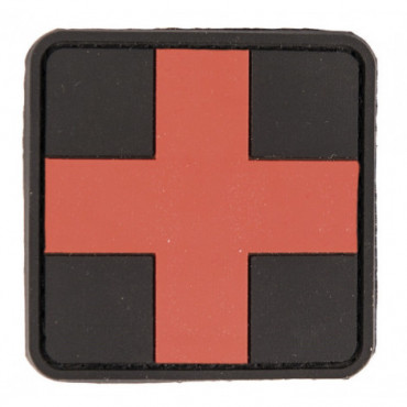 Patch PVC premier secours croix rouge 5.5 x 5.5cm