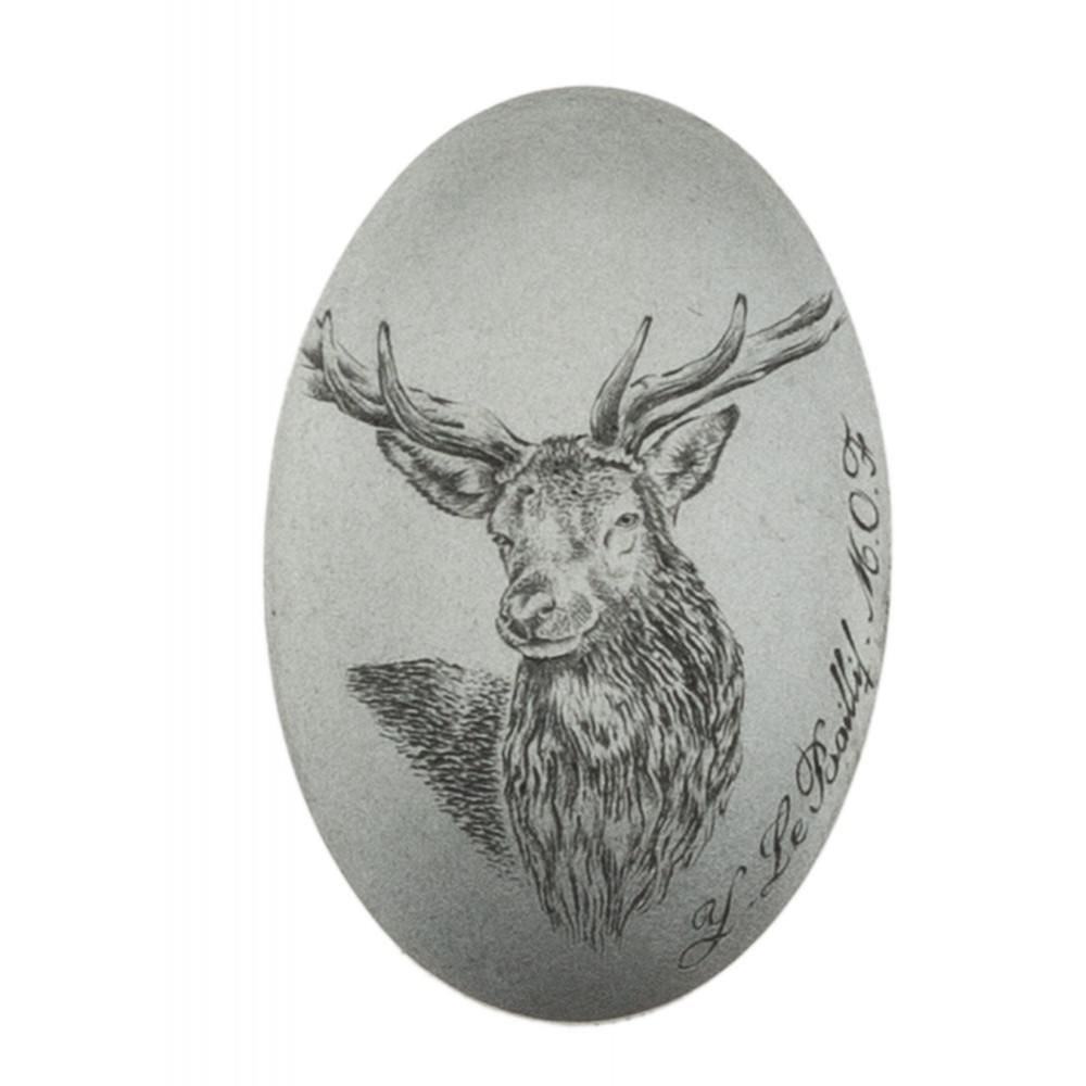 Calotte Ivoire ou argent motifs animaux Silver Deer Cap 