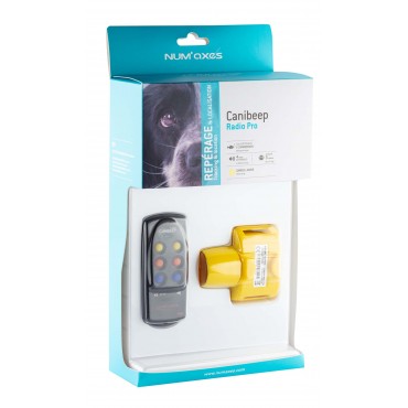 Collier de repérage sonore NUM'AXES Canibeep Radio Pro Canibeep 1 Collier jaune   1 télécommande 