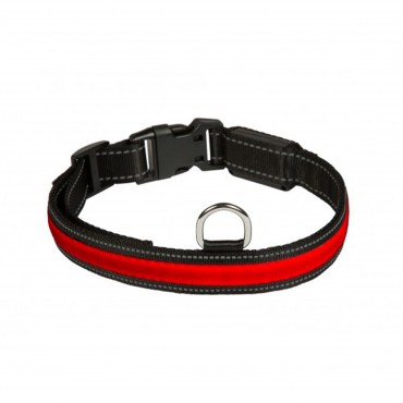 EYENIMAL Light Collar USB Rechargeable Collier rouge taille M 
