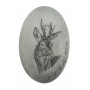 Calotte Ivoire ou argent motifs animaux Silver deer cap 