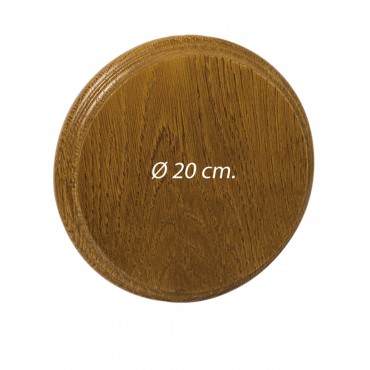 Ecusson en chêne pour grès et défenses de sanglier Diam.20 cm