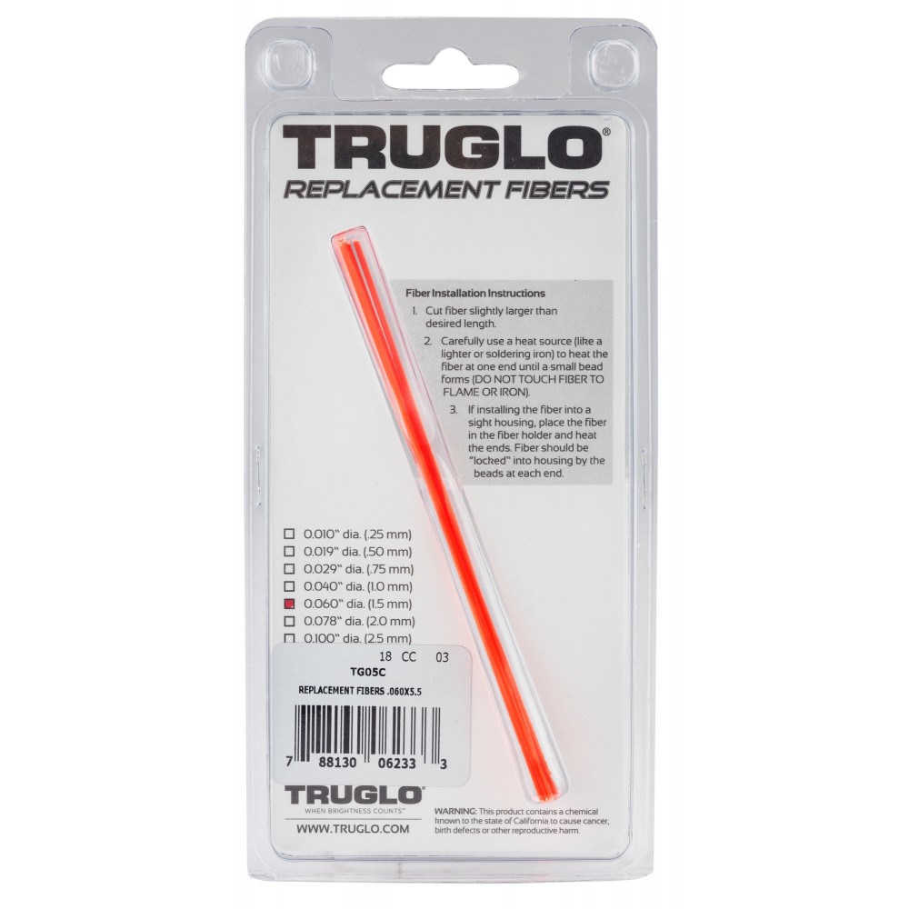 Set de 5 fibres optiques fluo rouges 