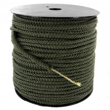 Cordeau tressé avec âme Cordeau tressé avec âme vert - Diam 6 mm - 100 m