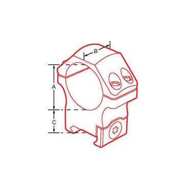 Colliers de montage UTG - Diamètre 34 mm 