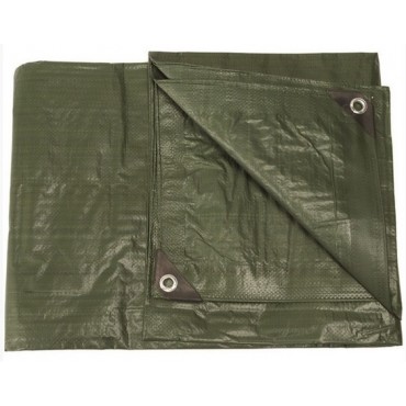 Bâche agricole olive 2.85x4 m avec oeillets 