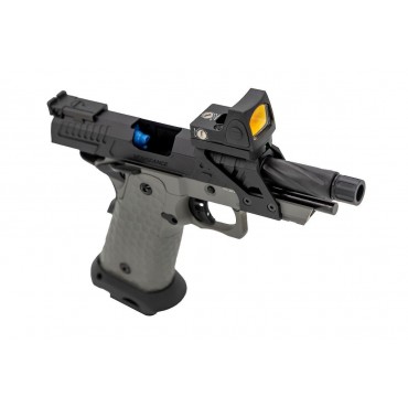 Réplique GBB gaz Vorsk CS Hi-Capa Vengeance Compact RDS Grey / Noir 1,0J 