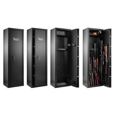 Coffre Rietti 10 armes à serrure à clef - 150 cm - 2mm 8+2 armes 150X45X33 / 61 Kg 