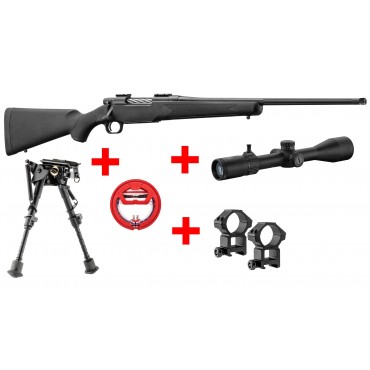 PACK TLD - Carabine MOSSBERG Patriot 308 Win + Lunette 6-24X50 + Bipied + cordon de nettoyage PACK MOSSBERG PATRIOT 308 W SYNTH 