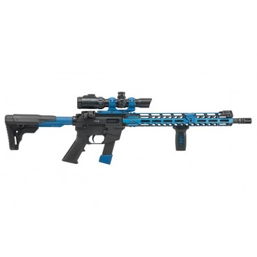 Grip Super slim M-LOK avec inserts rouge et bleu 