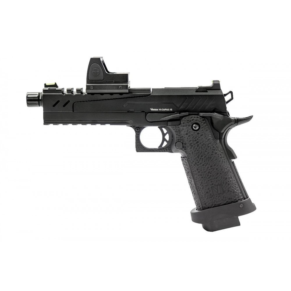 Réplique GBB gaz Hi-Capa 5.1 SPLIT Noir / Noir 1,0J + point rouge BDS 