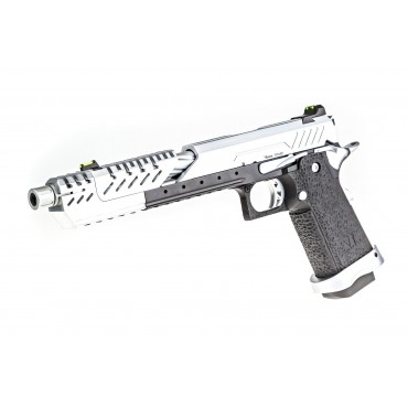 Réplique GBB gaz Hi-Capa TITAN 7 Noir / Chrome 1,0J TITAN 7 CHROME 