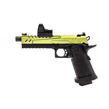 Réplique GBB gaz Hi-Capa 5.1 SPLIT Noir / OD 1,0J + point rouge BDS 